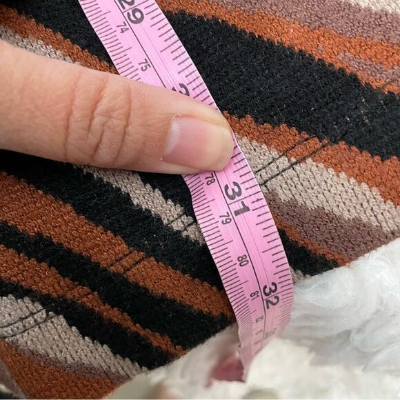 Dennis Basso Jacquard Open Front Knit Cardigan Sweater Safari Print sz US Large - Picture 12 of 12